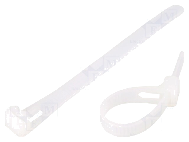 Kabelbinder; losmaakbaar; L: 100mm; W: 7,2mm; polyamide; natuurlijk Kabelbinder; losmaakbaar; L: 100mm; W: 7,2mm; polyamide; natuurlijk